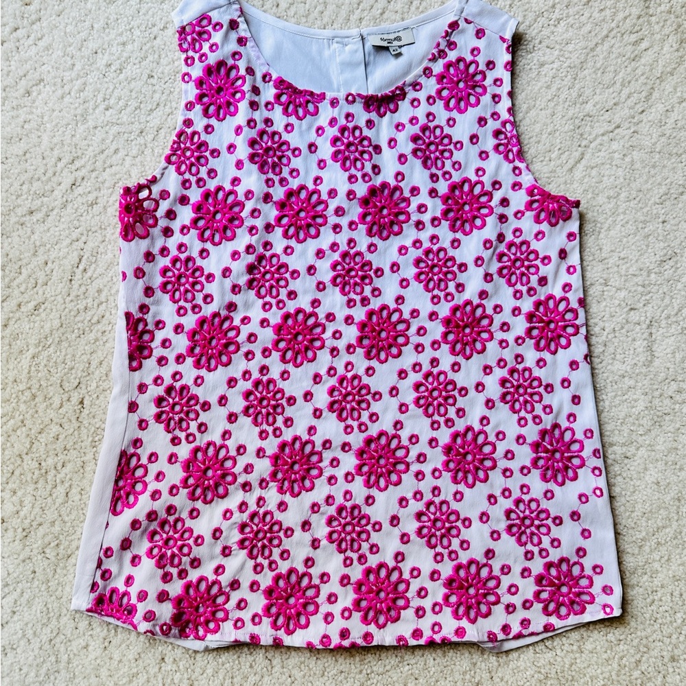 Galerias Corte Ingles (Spain) pink Floral eyelet Top